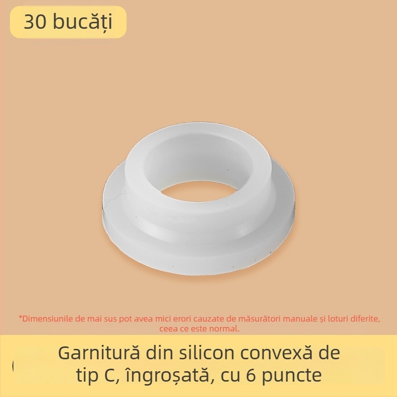 Set de garnituri etanșe pentru robinetul de duș, 6 piese, cauciuc, pentru apă rece și caldă, stil modern minimalist