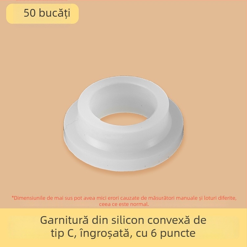 Set de garnituri etanșe pentru robinetul de duș, 6 piese, cauciuc, pentru apă rece și caldă, stil modern minimalist