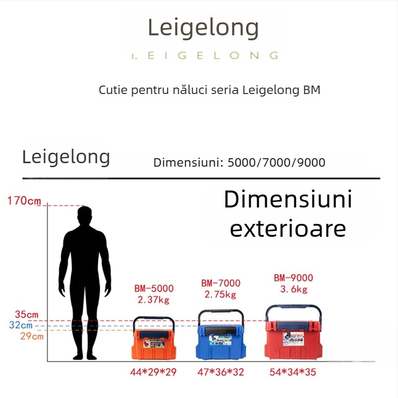 Reglon Mingbang 9000 cutie de pescuit multifuncțional pentru pescuit în larg, echipament de pescuit portabil