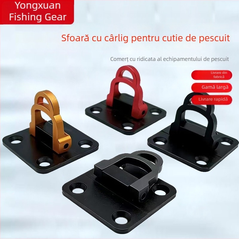 Inel pliabil pentru sfoară, inel mic de agățare cu cataramă, accesoriu pentru cutie de pescuit din aliaj de aluminiu