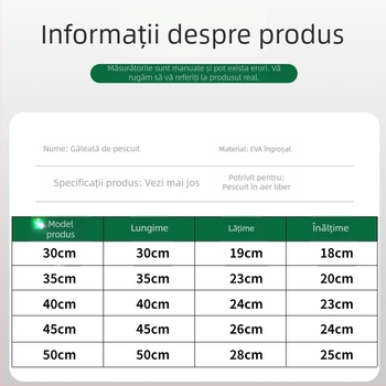 Cutie de pescuit pliabilă EVA, capacitate 9-12 L, coș portabil pentru pești vii, recipient de apă rezistent, accesorii pescuit
