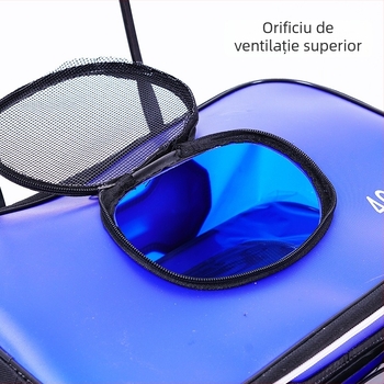 Cutie de pescuit pliabilă EVA, capacitate 9-12 L, coș portabil pentru pești vii, recipient de apă rezistent, accesorii pescuit