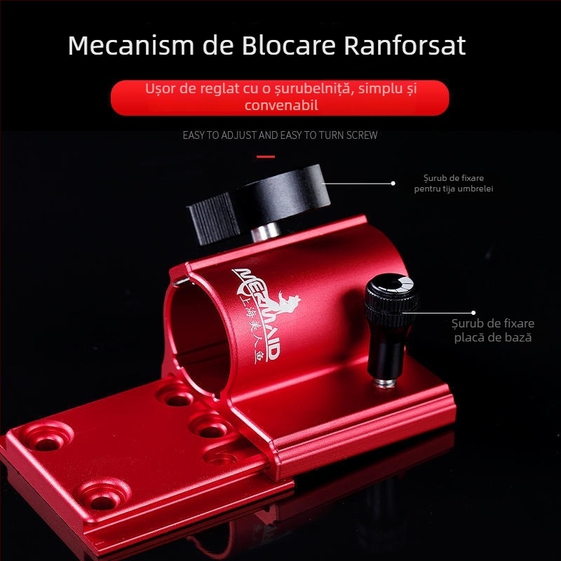 Accesorii Mermaid pentru cutia de pescuit, scaun de pescuit și suport pentru umbrelă, din aliaj magneziu-aluminiu, tip insert