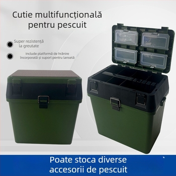 Cutie multifuncțională pentru năluci, ultra-ușoară și portabilă, cutie de depozitare pentru echipament de pescuit în stil rucsac, verde