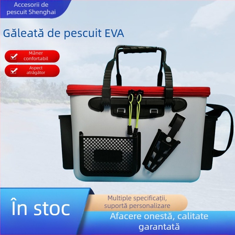 Găleată EVA pentru pește viu, cutie de pescuit dintr-o singură piesă, cutie de pescuit pentru pescuit la mal, accesoriu de pescuit multifuncțional