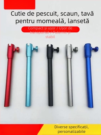 Suport pentru tava de momeli pentru cutia de pescuit și scaun, tija pentru tava de momeli, recipient de momeli, accesorii pescuit