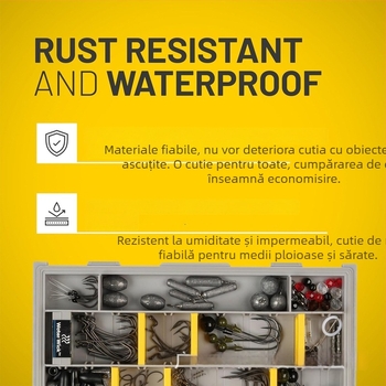 Crucian Carp 3500 cutie de năluci cu spațiu de depozitare etanș pentru pencil Minnow și năluci VIB, ABS