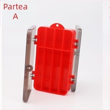 Cutie dublu compartimentată pentru năluci, portabilă și impermeabilă pentru accesorii de pescuit