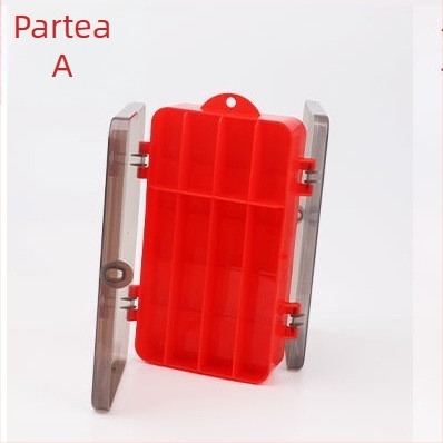 Cutie dublu compartimentată pentru năluci, portabilă și impermeabilă pentru accesorii de pescuit