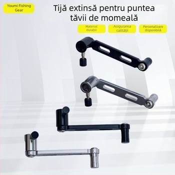 Suport pentru tavă de nadă, cu tijă de prelungire din aluminiu, pentru cutia de pescuit