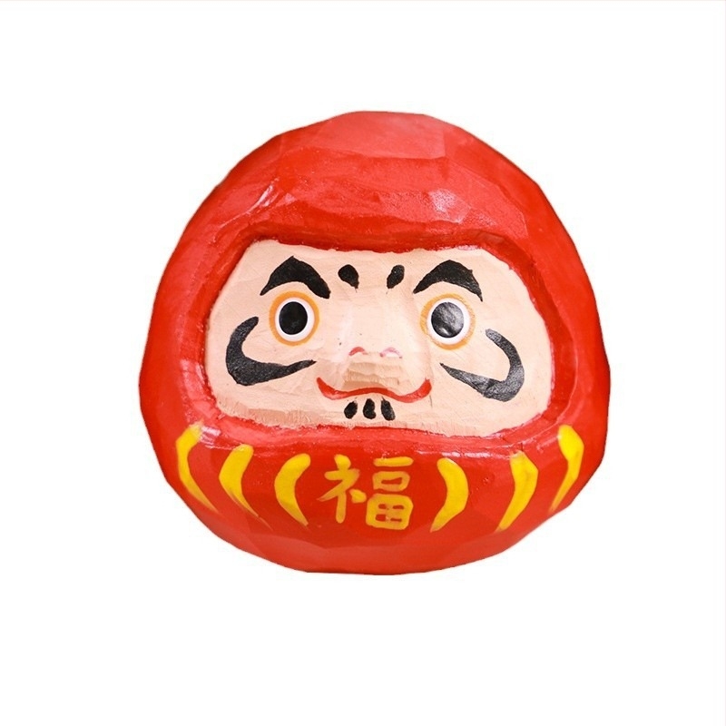 Ornament mic de birou, Damo, sculptat manual din lemn de tei, cu binecuvântare pentru pace