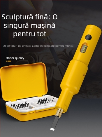 Set de gravură electrică, unealtă portabilă cu baterie litiu pentru prelucrarea lemnului, gravură a rădăcinilor Bonsai și lustruire