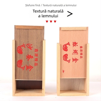Cutie din lemn pentru momeli vii cu sertar glisant, pentru viermi roșii, viermi de pământ și viermi de nisip, dimensiuni mare, mediu, mic