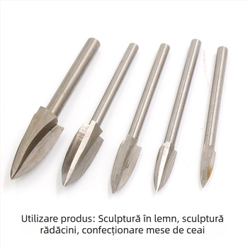 Freză electrică pentru lemn, cap de frezat cu trei muchii pentru sculptură în rădăcini de lemn