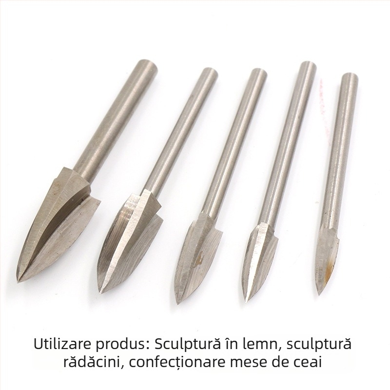 Freză electrică pentru lemn, cap de frezat cu trei muchii pentru sculptură în rădăcini de lemn
