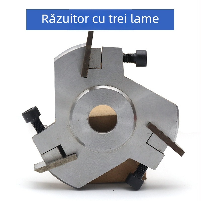 Unelte pentru prelucrarea lemnului pentru polizorul unghiular, disc cu trei lame pentru sculptură în rădăcini și detalii la mese de ceai