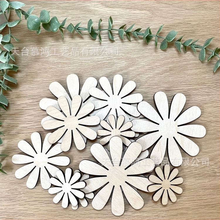 Pandantiv din lemn cu flori, forme multiple, pentru nunți și petreceri, decor pentru ziua de naștere, pandant stelă, ornament din lemn pentru DIY