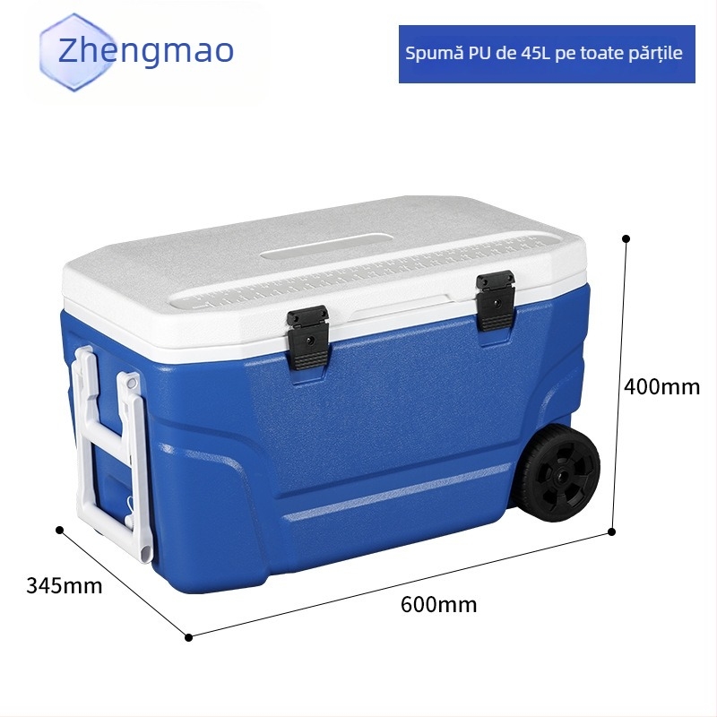 Cutie termoizolată cu roți, 45 L, pentru pescuitul la mare