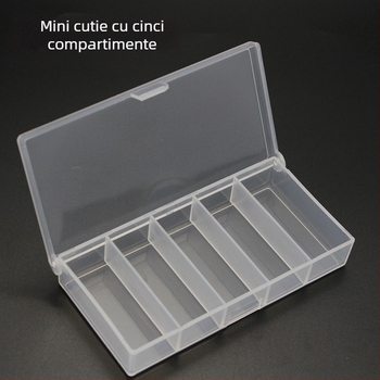 Cutie mini pentru momeli și cârlige, cu cinci compartimente