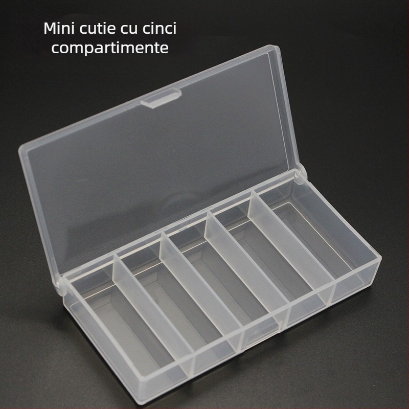 Cutie mini pentru momeli și cârlige, cu cinci compartimente