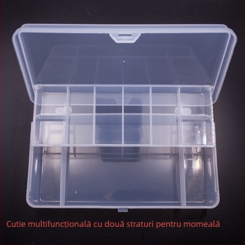 Cutie dublă pentru momeli și accesorii de pescuit
