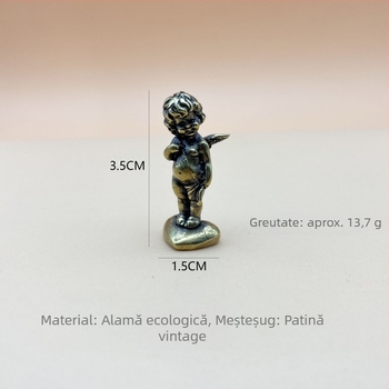 Cupidon antic din cupru, ornament de birou din alamă, colecție de obiecte metalice