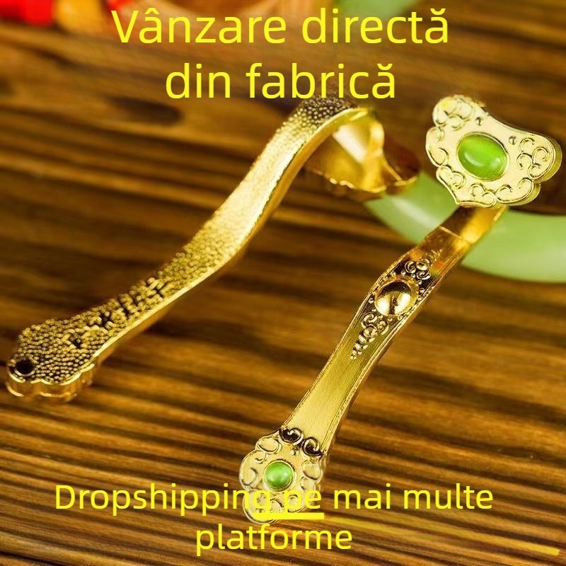 Figurină aurie pentru prosperitate și noul cămin – ornament metalic în stil chinezesc, cadou