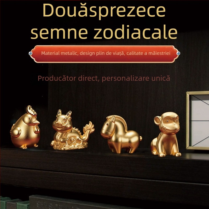 Sculptură metalică cu cal în formă geometrică pentru decor de birou