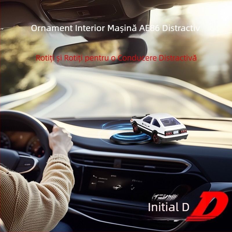 Ornament metalic pentru consola centrală a mașinii AE86, stil desen animat, compatibil cu alte modele