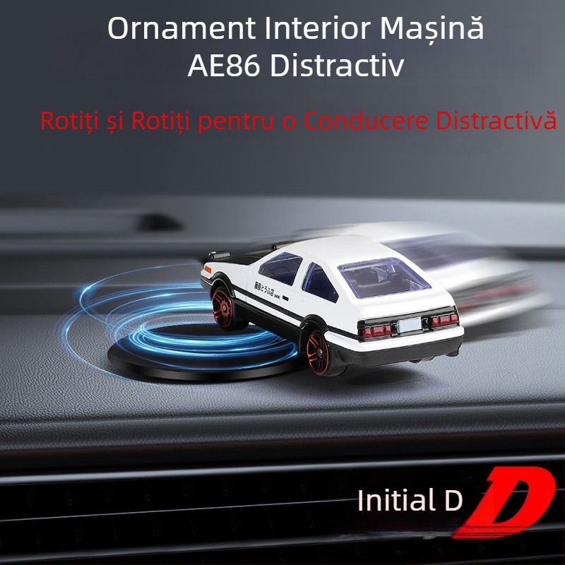 Ornament metalic pentru consola centrală a mașinii AE86, stil desen animat, compatibil cu alte modele