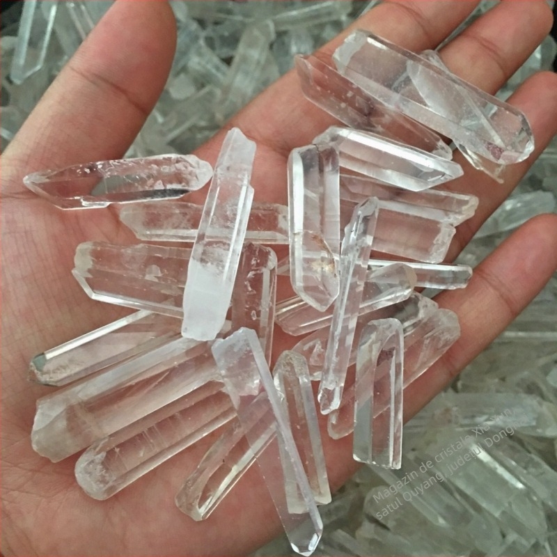 Coloană din cristal alb natural, vârf unic, ornament pentru Buddha, 3–5 cm