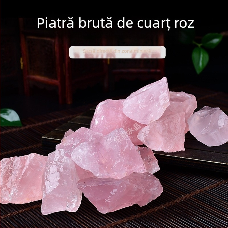 Piatră brută naturală din cuarț roz – piatră de aromaterapie pentru difuzor, ornament din cristal, piatră decorativă