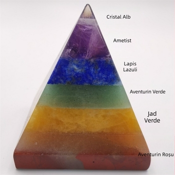 Piramidă din cristal multicolor – ornament energetic pentru decorul casei