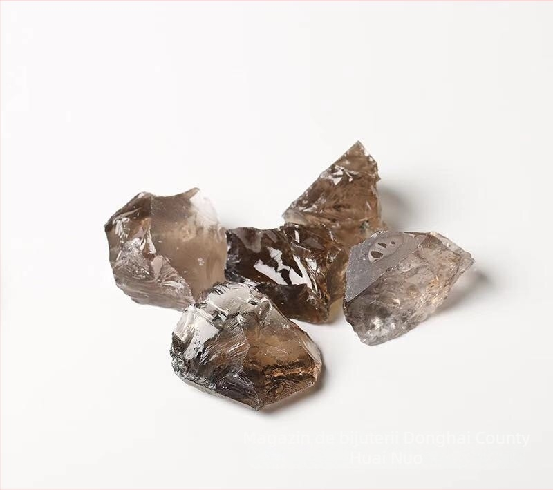 Piatră naturală de cristal în nuanță ceai, difuzor de aromă fără flacără, ornament decorativ din cristal
