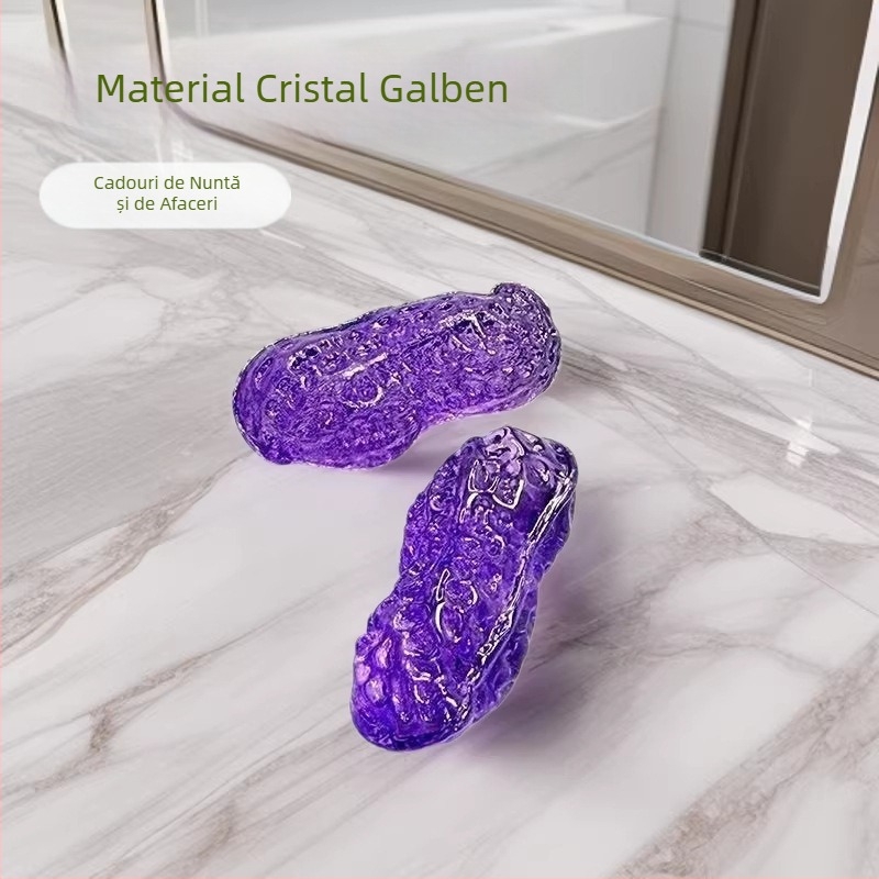Ornament în formă de arahidă din citrin galben pentru decorul casei – stil modern minimalist