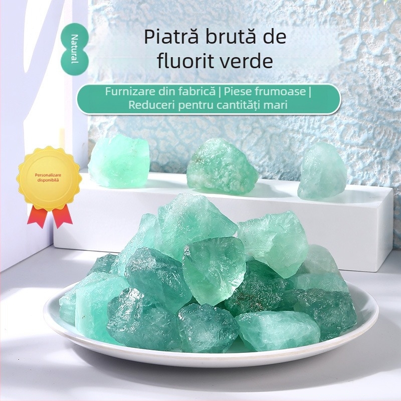 Fluorit verde natural, piatră brută pentru aromaterapie, piatră de difuzor și ornament decorativ din cristal