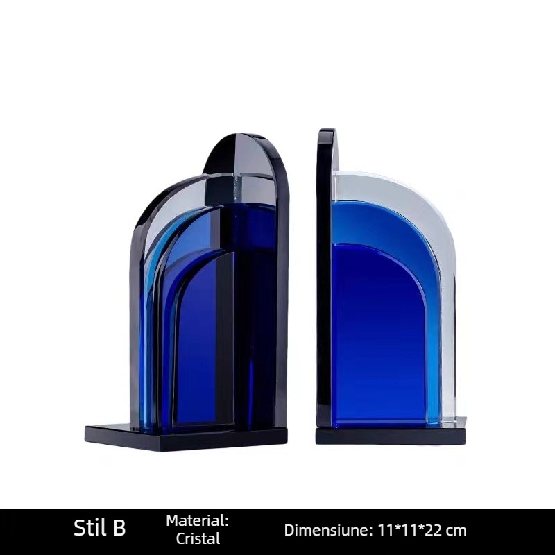 Suport de carte geometric din cristal, stil european minimalist, decor pentru hol și showroom