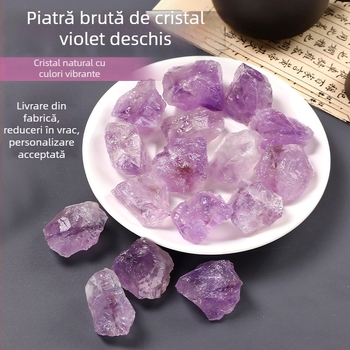 Piatră brută de ametist natural, ornament pentru acvarii și ghivece; specimen mineral și piatră difuzor pentru aromaterapie.