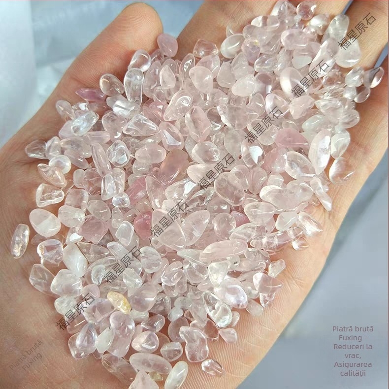 Brățară din piatră de cristal roz natural; cristal de purificare și demagnetizare; pietre decorative pentru acvariu, bonsai și ghivece; piatră difuzor pentru aromaterapie