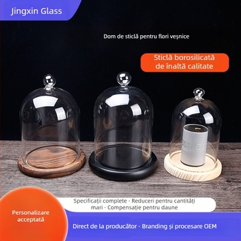 Capac transparent din sticlă borosilicată pentru mini peisaj și decor cu lumânare