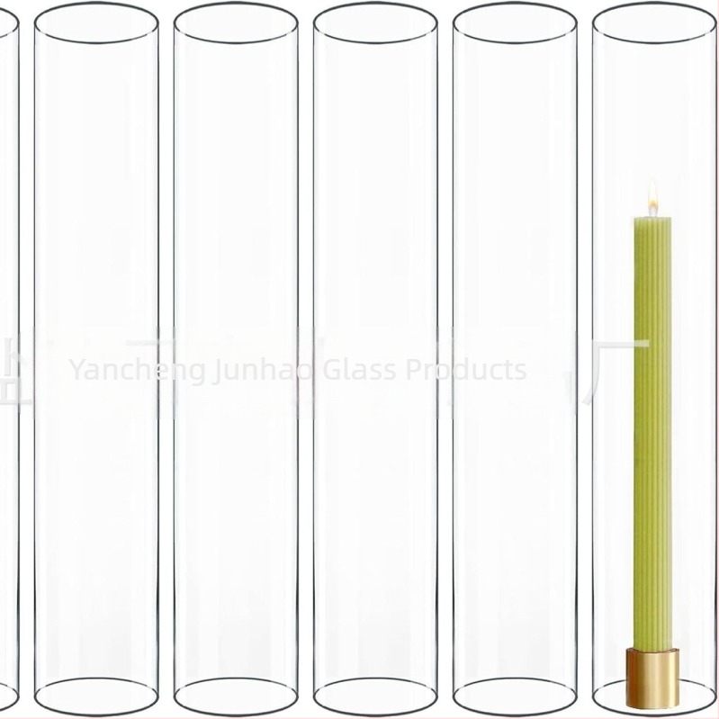 Suport de lumânare pentru nuntă din sticlă, protecție transparentă împotriva vântului, decor geometric