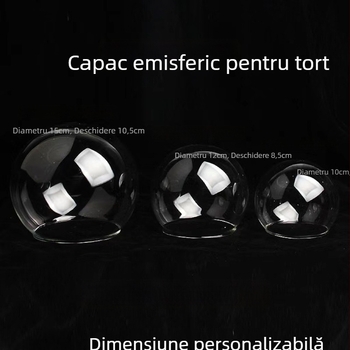 Capac de tortă din sticlă Liao Duoduo, versiune personalizată, sferă din sticlă borosilicat, suvenir de călătorie, cristal