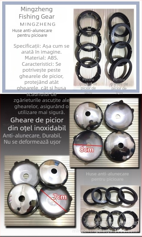 Set de protecție pentru picioarele cutiei și mesei de pescuit, cu plăci gheară pentru picioare și set de bile din oțel