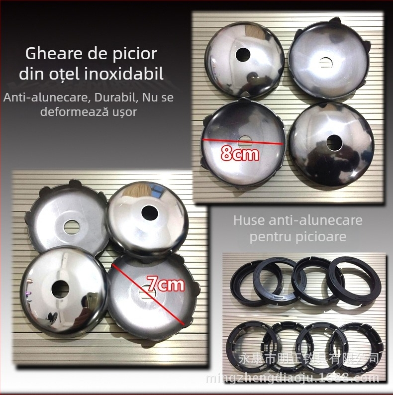 Set de protecție pentru picioarele cutiei și mesei de pescuit, cu plăci gheară pentru picioare și set de bile din oțel