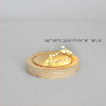 Bază din lemn pentru flori veșnice cu iluminare LED, capac de sticlă pentru protecție împotriva prafului, piese decorative din lemn