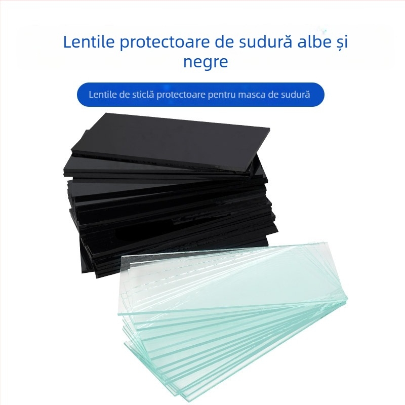 Ochelari de sudură cu lentile din sticlă, lentile negre și transparente, sudură cu arc de argon, nuanțe 7–9