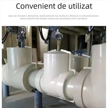 Carcasă izolatoare detașabilă pentru supapă FRP, husă izolatoare pentru supapă fluture cilindrică cu trei căi