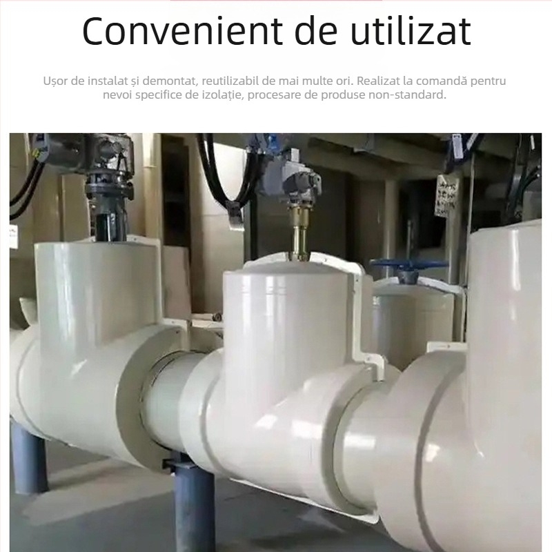 Carcasă izolatoare detașabilă pentru supapă FRP, husă izolatoare pentru supapă fluture cilindrică cu trei căi