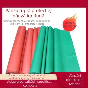 Pânză din fibră de sticlă ignifugă, cu strat rezistent la coroziune, pentru acoperirea echipamentelor și prelată impermeabilă