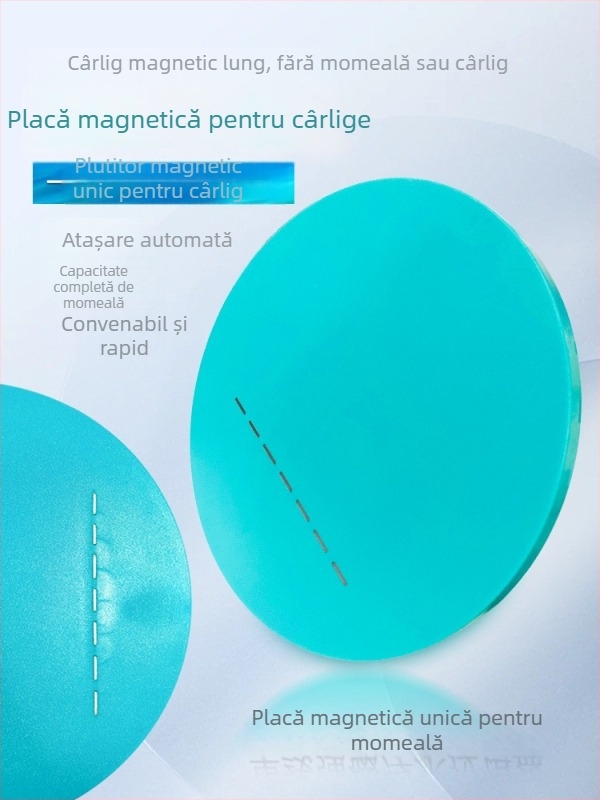 Tavă magnetică pentru momeli, cu cârlig vertical, disc subțire cu un singur strat pentru cutie de pescuit și momeli